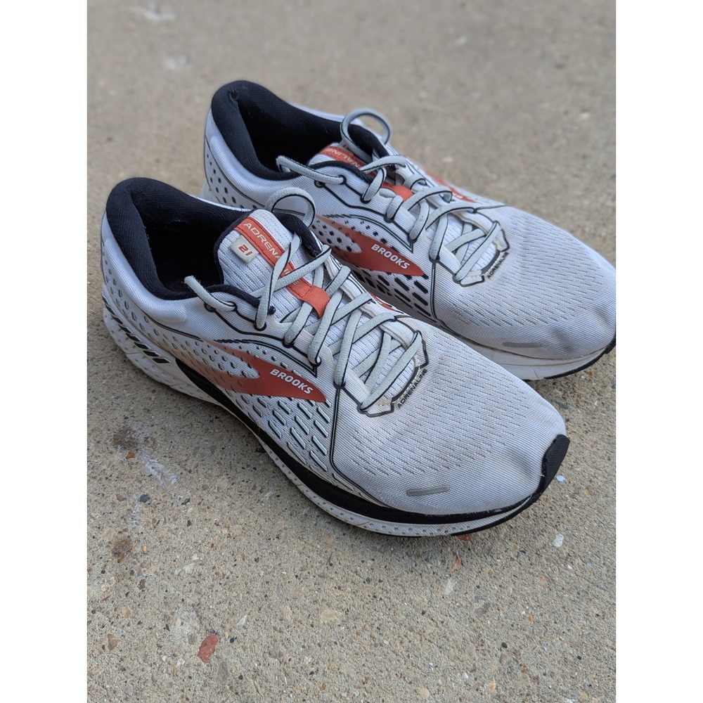 Brooks Adrenaline GTS 21 Mens Running Shoes White Orange 1103491D160 Size 10 D